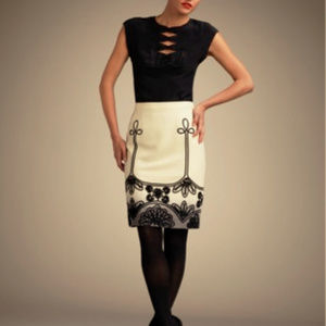 Nanette Lepore Seraphim Patterned Ombre Skirt
